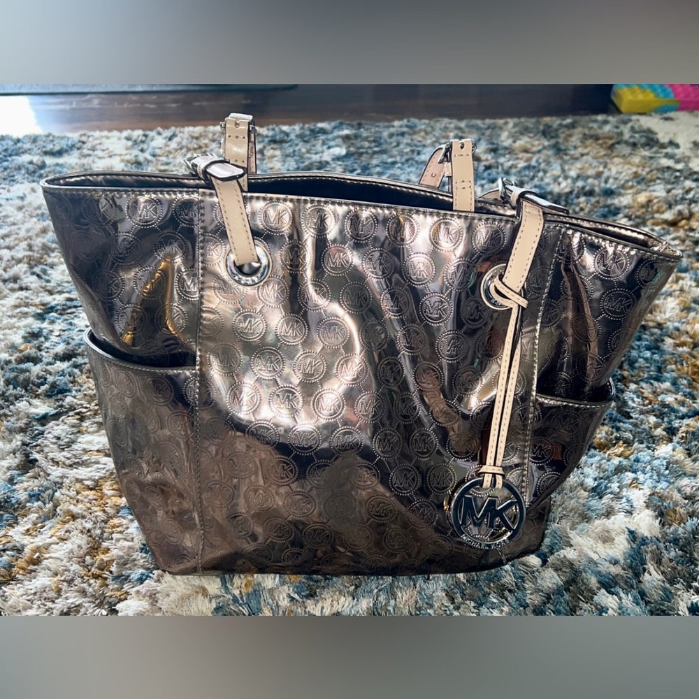 Shiny Metallic Michael Kors Handbag 
I